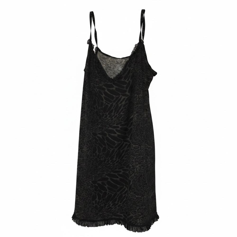 George Womens XL Animal Print Sleepwear Nightgown Chemise Adjustable Straps